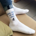 Medium 1/2 Cushion Crew Sock White - sockprints
